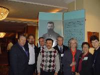 Herzl with (from left to right) Tibi Roth - Romania, David Breakstone - Israel, Dan Cohen  Holland, Nechemja Gang  Austria, Makis Batis  Greece, Dorrit Norden  Denmark, Saralyn Greenblatt  Israel and Andras Buchler - Hungary 