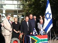 L - R Adv Jonathan Silke Hon Life President WPZC, Moonyeen Castle chairman SAJBOD, David Hersch Chairman WPZC, Michael Bagraim National Chairman SAJBOD, Mr Michael Breslin 82 year old holocaust survivor